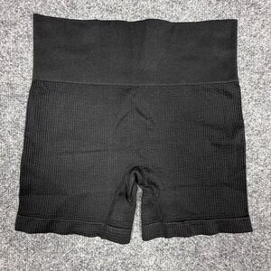 Colsie Womens Black Ribbed Seamless Biker Shorts Lounge Stretch Size M